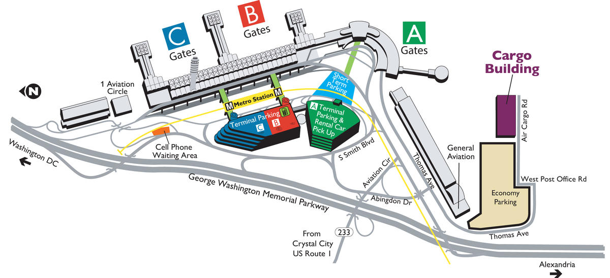 Reagan Terminal Map